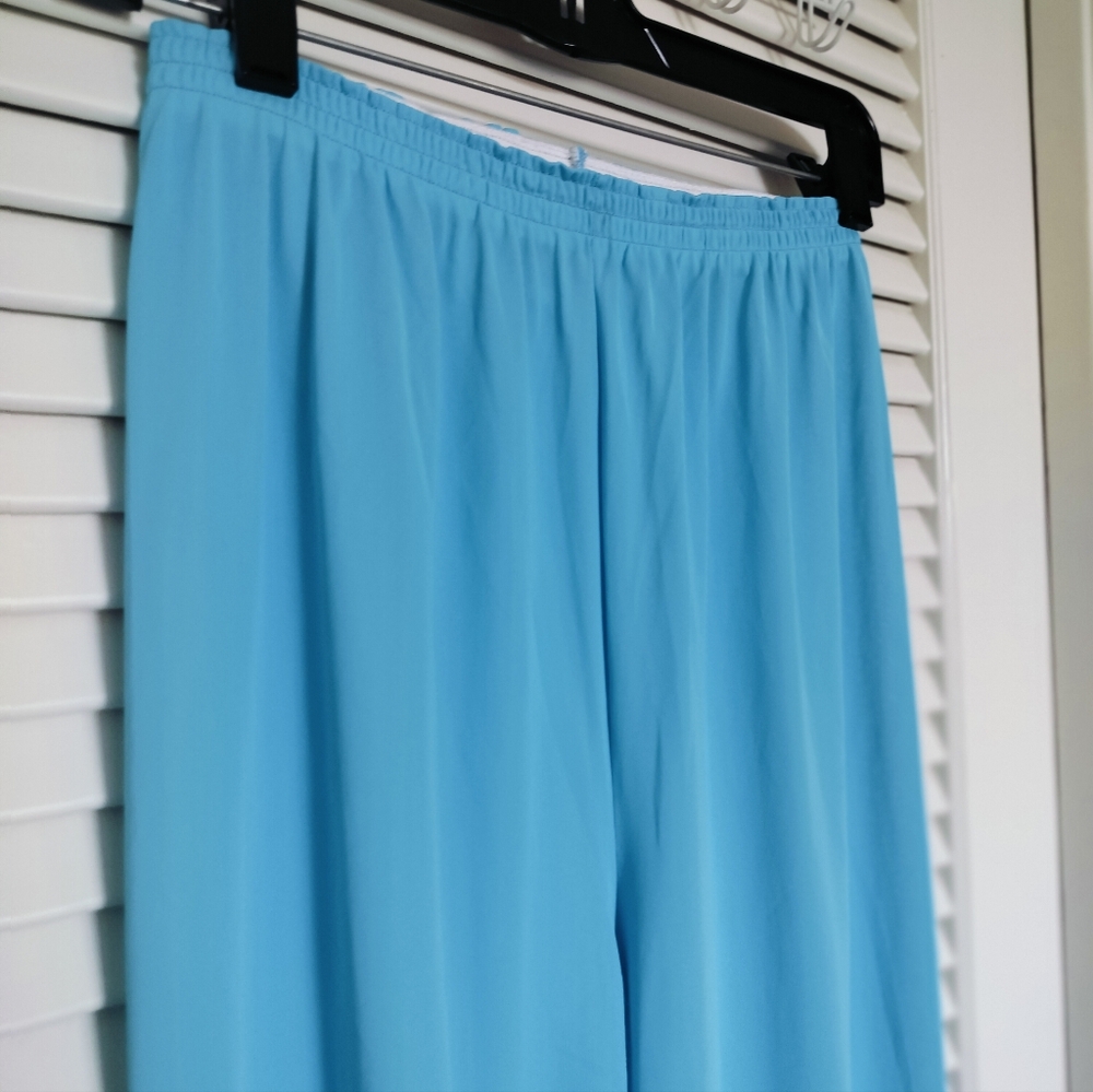 Vintage 1950s Gaymode JCPenney Robe, Top & Pants 3 piece Pajama Set Blue - Picture 13 of 16